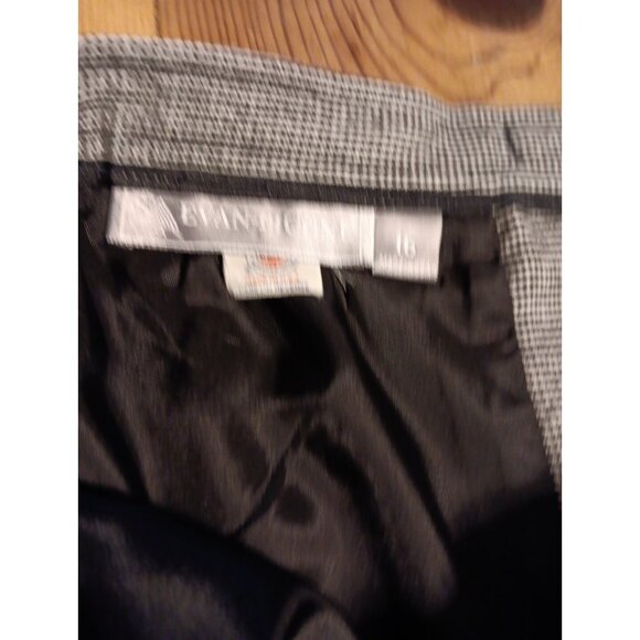 Evan Picone Skirt Suit Womens 16 Wool Blazer Career Classic Velvet Trim Union - Picture 10 of 12